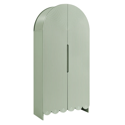 Dahlia 78 Inch Fluted and Scalloped Arched Storage Cabinet by Modway