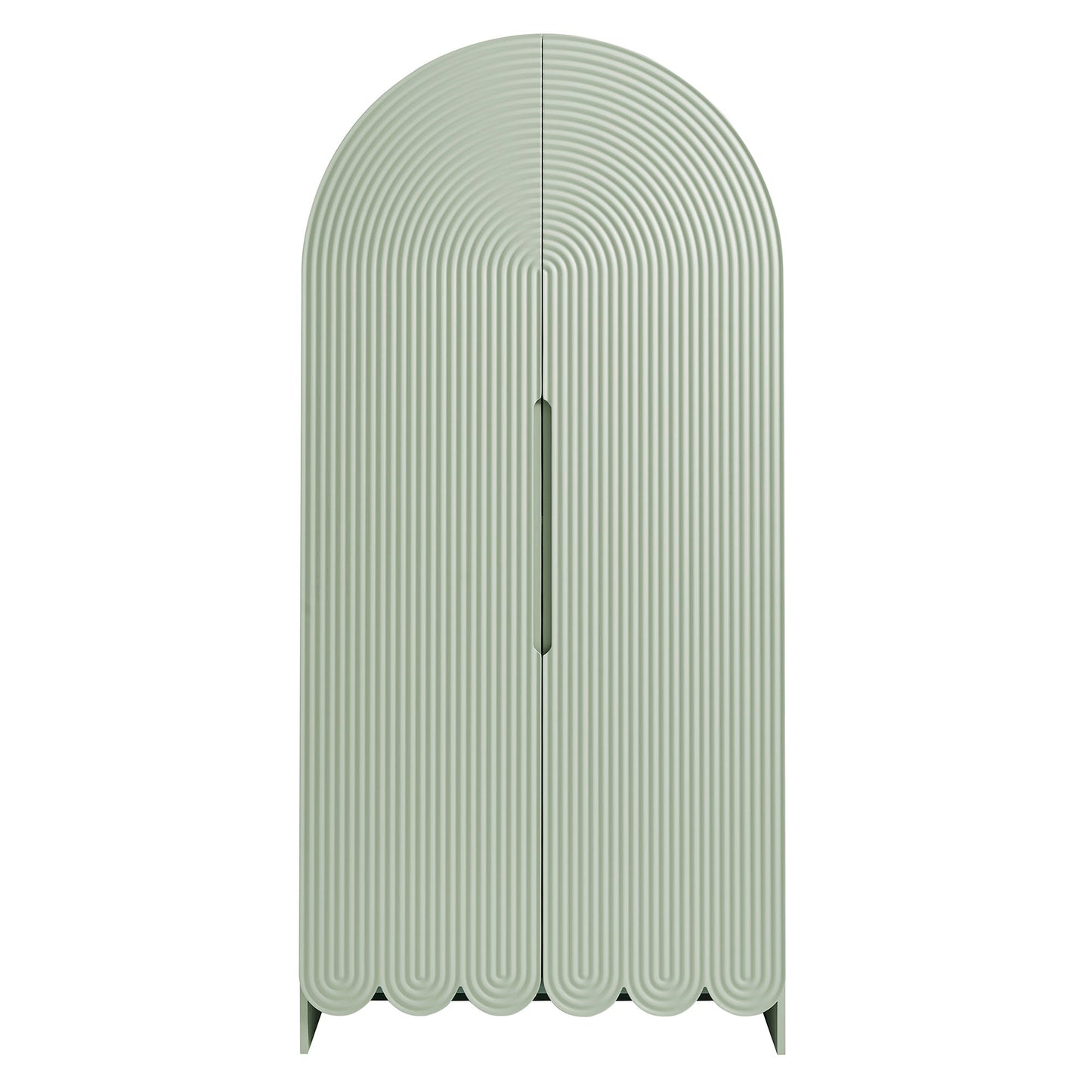 Dahlia 78 Inch Fluted and Scalloped Arched Storage Cabinet by Modway