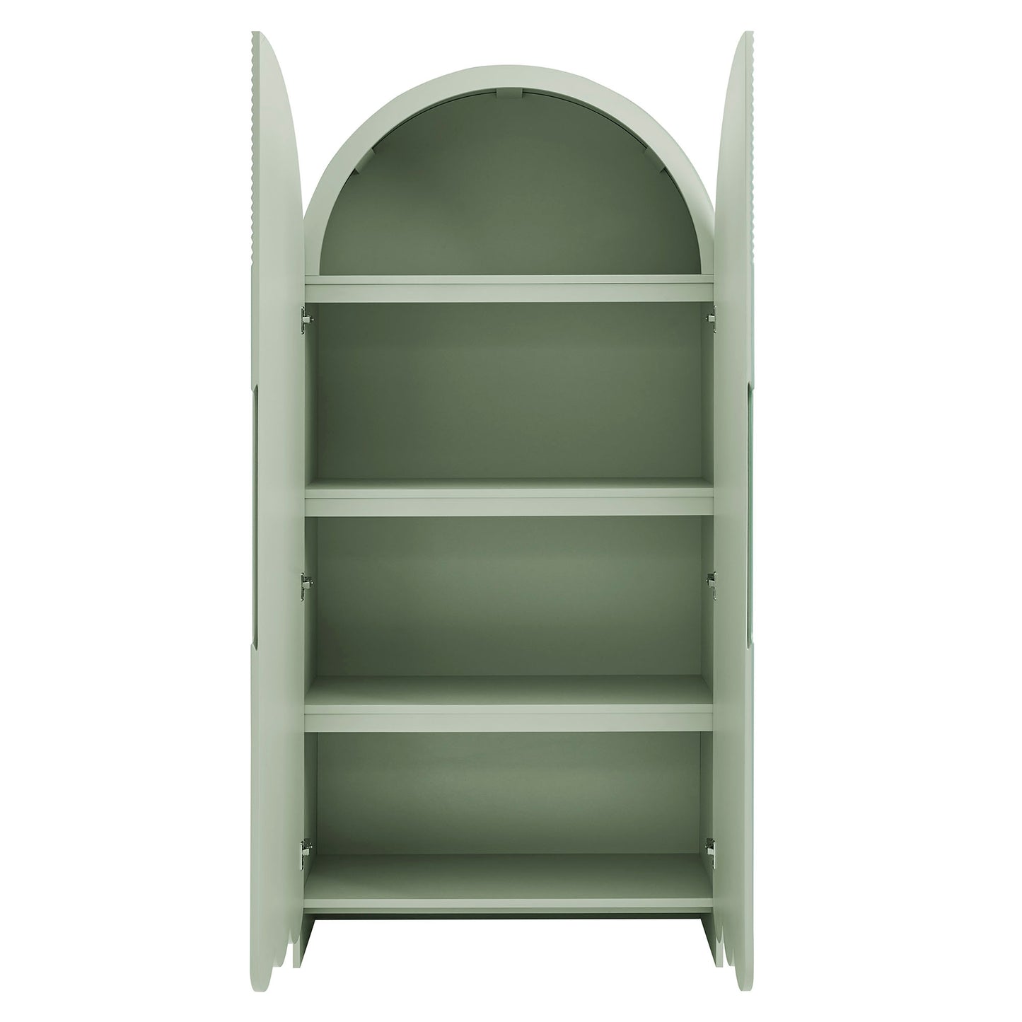 Dahlia 78 Inch Fluted and Scalloped Arched Storage Cabinet by Modway