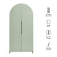 Dahlia 78 Inch Fluted and Scalloped Arched Storage Cabinet by Modway