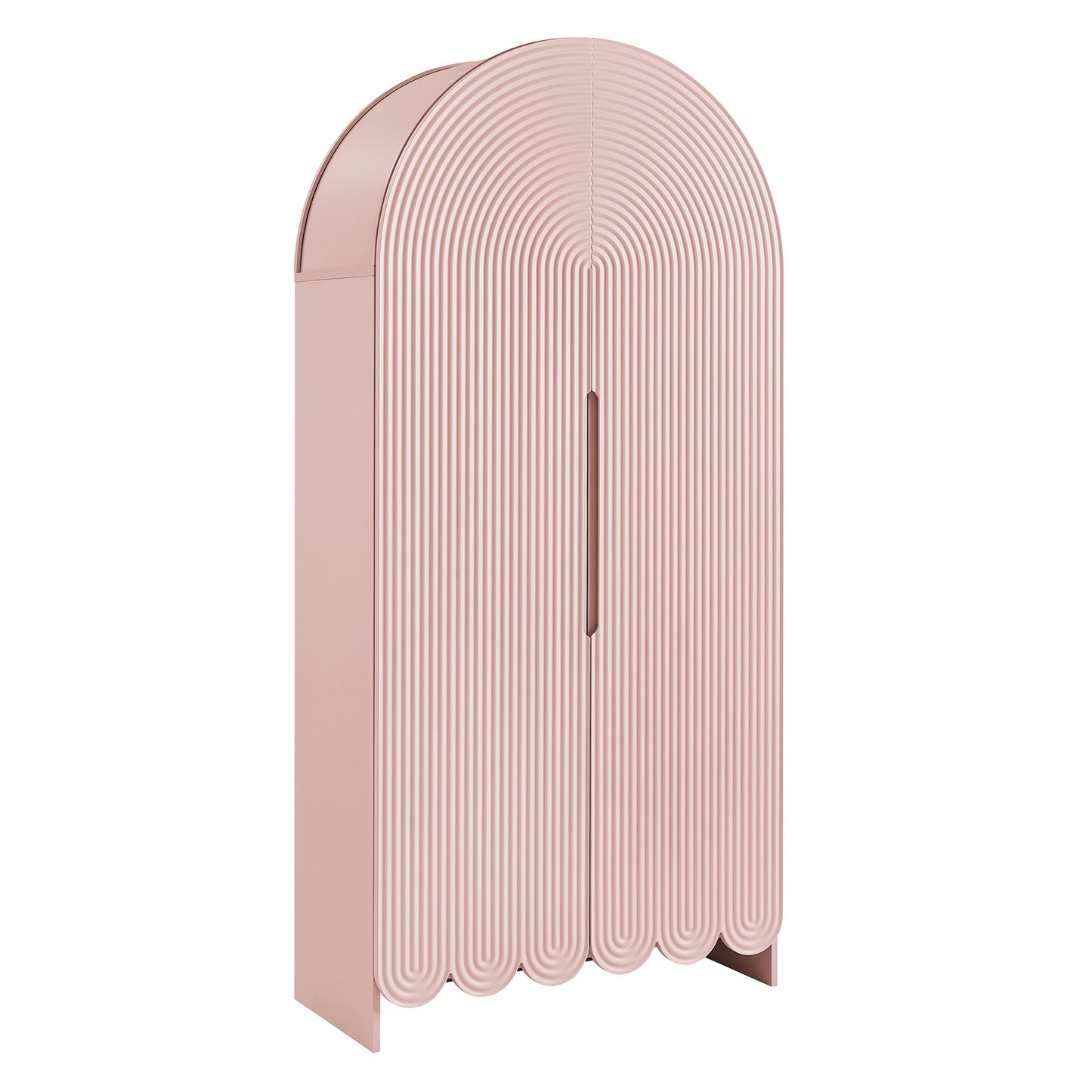 Dahlia 78 Inch Fluted and Scalloped Arched Storage Cabinet by Modway