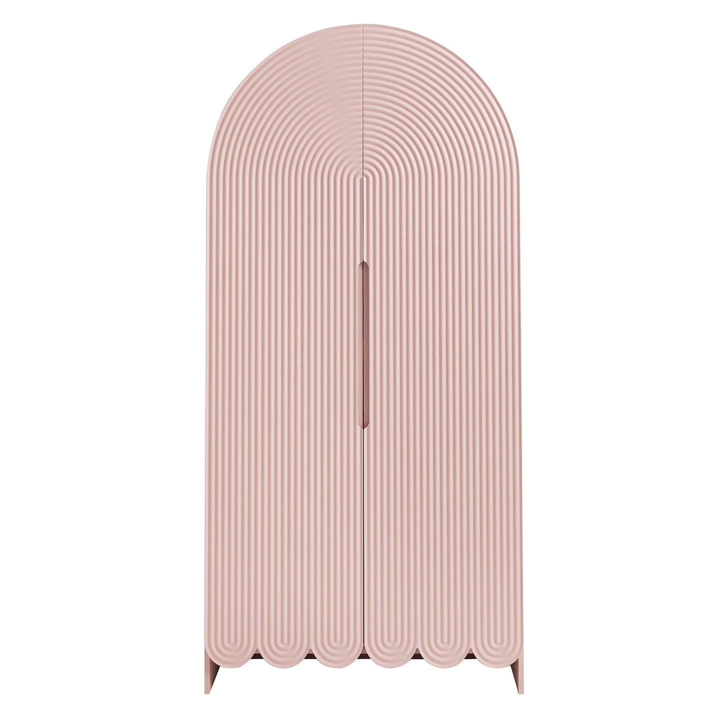 Dahlia 78 Inch Fluted and Scalloped Arched Storage Cabinet by Modway