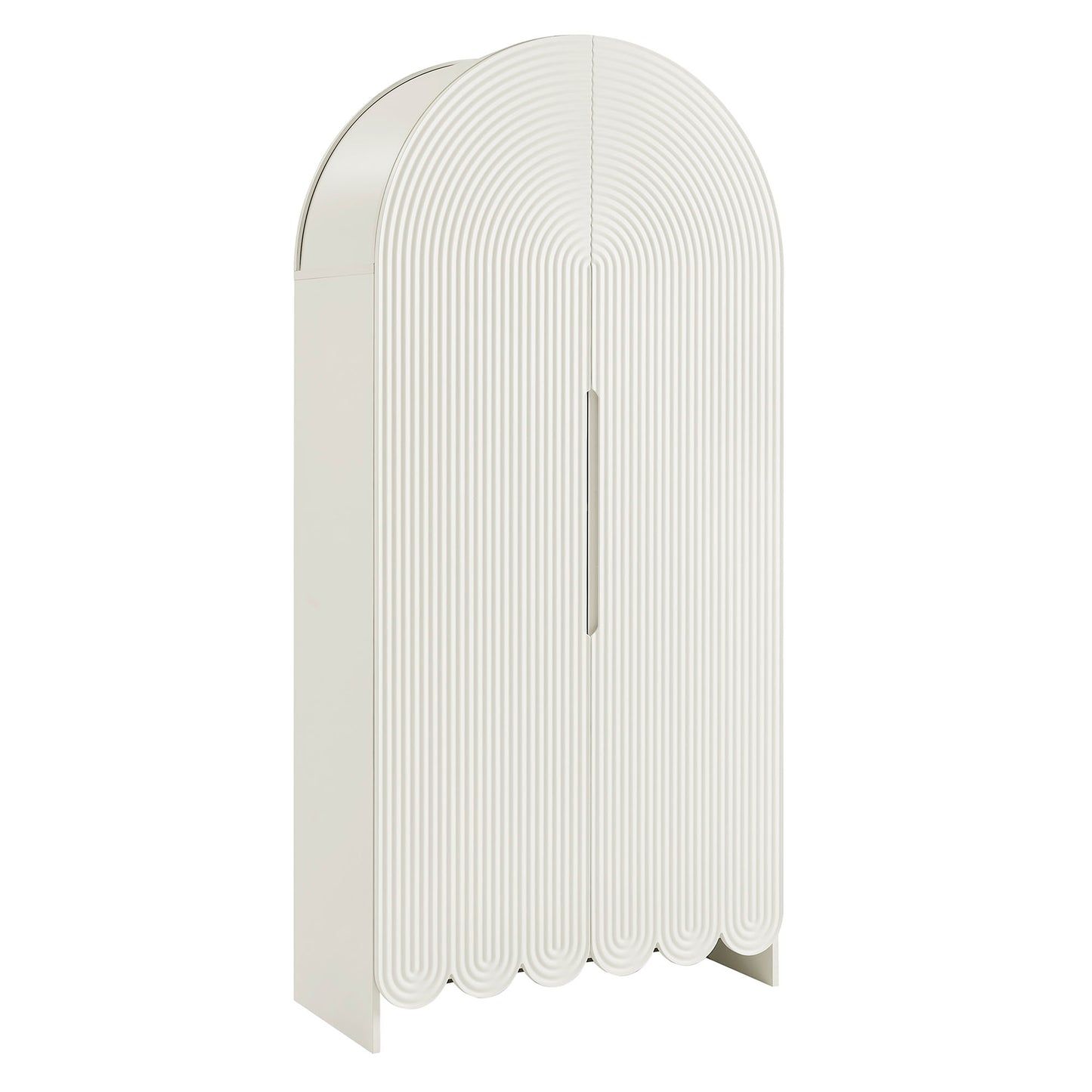 Dahlia 78 Inch Fluted and Scalloped Arched Storage Cabinet by Modway