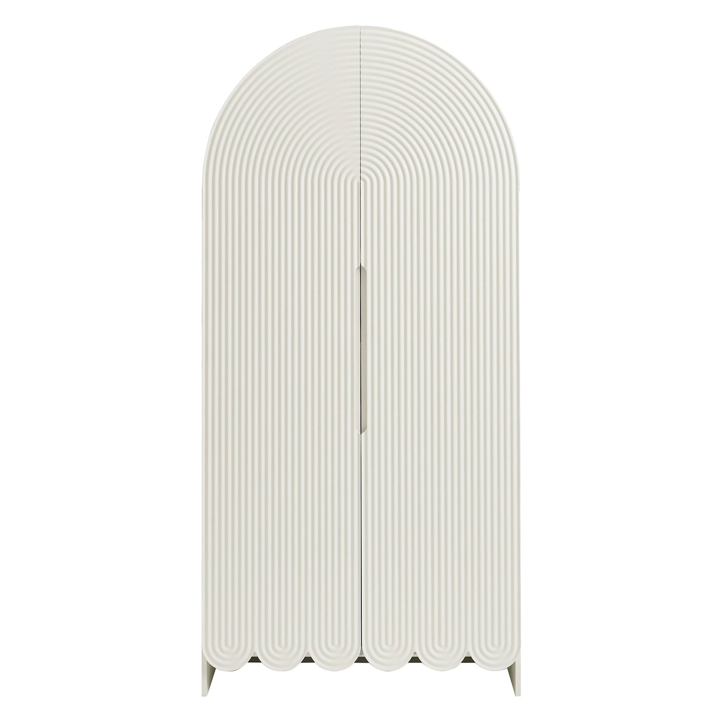 Dahlia 78 Inch Fluted and Scalloped Arched Storage Cabinet by Modway