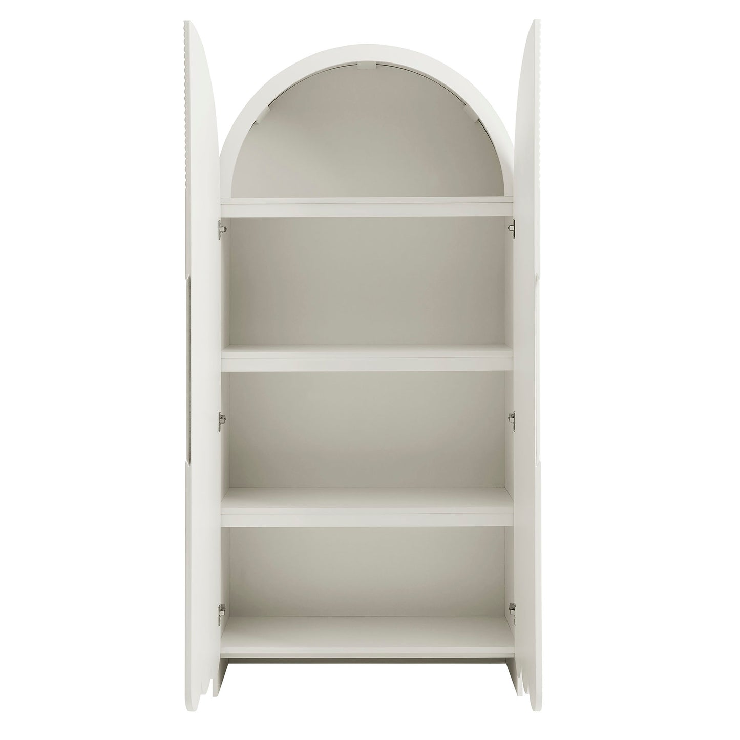 Dahlia 78 Inch Fluted and Scalloped Arched Storage Cabinet by Modway