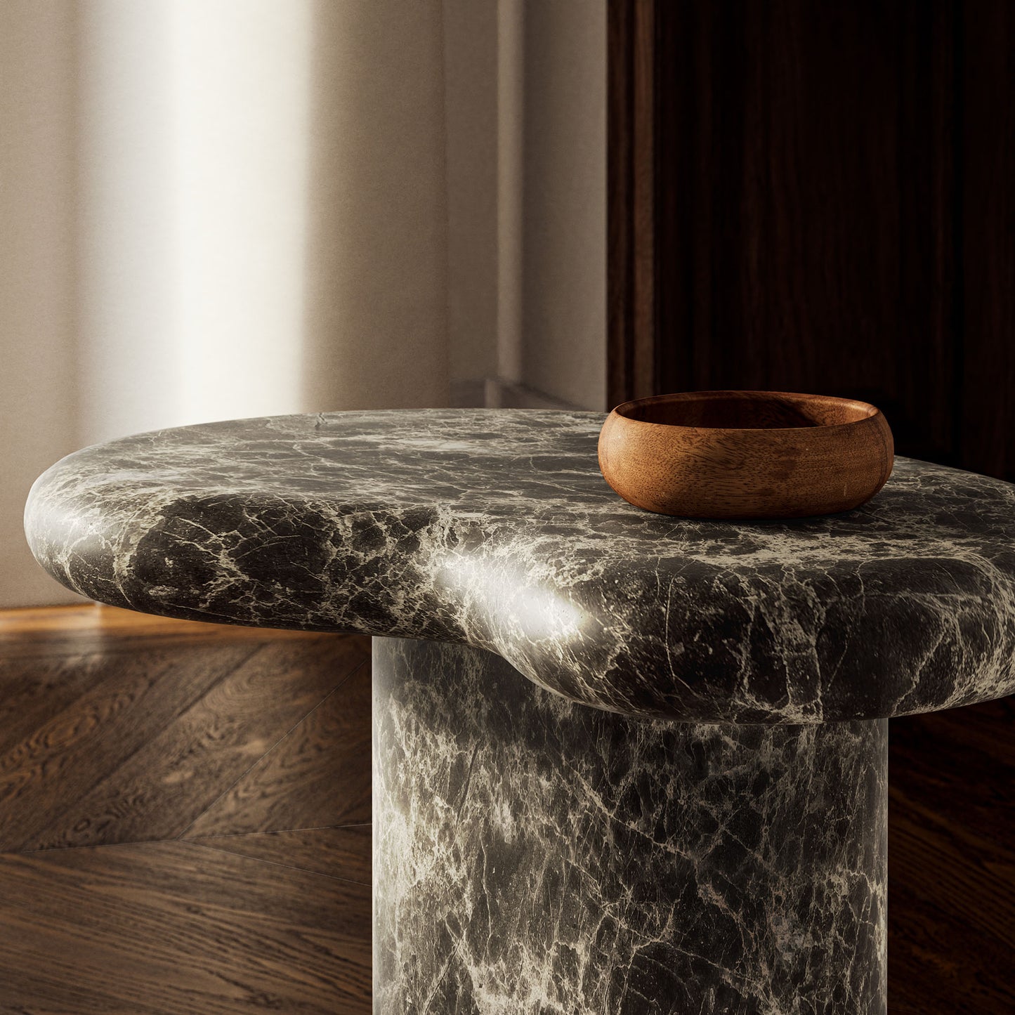 Elowen Outdoor Patio Faux Marble Side Table by Modway
