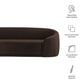 Contessa Curved Performance Velvet Sofa by Modway