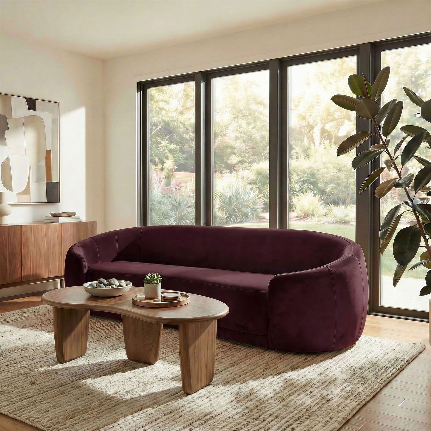 Contessa Curved Performance Velvet Sofa by Modway