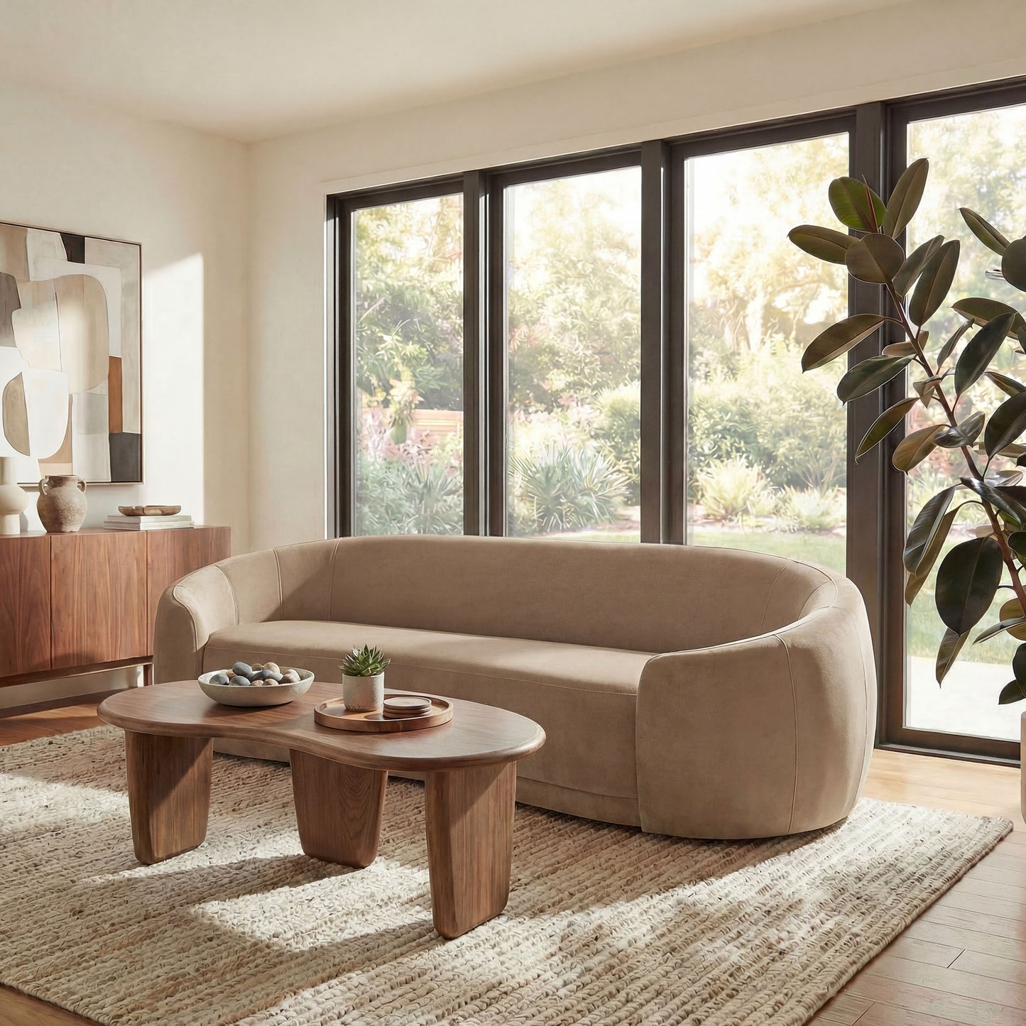 Contessa Curved Performance Velvet Sofa by Modway