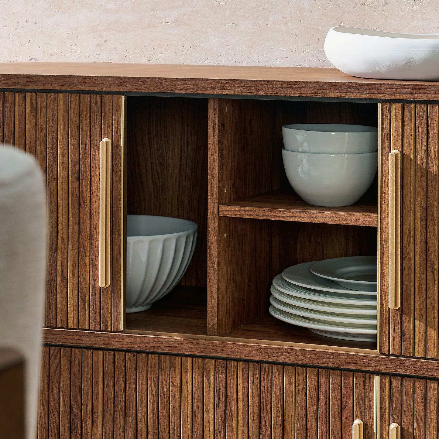 Radcliffe 63" Curved Fluted Sideboard Buffet Cabinet by Modway