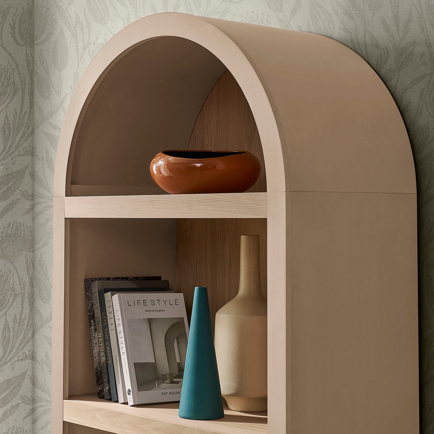 Caleb 4 Arched Display Shelf Bookcase by Modway