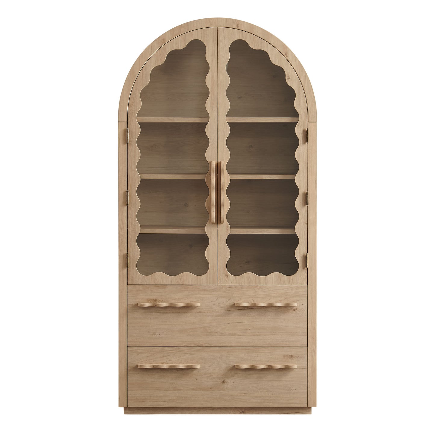 Rory 76 Inch Arched Kitchen Pantry Display Cabinet by Modway