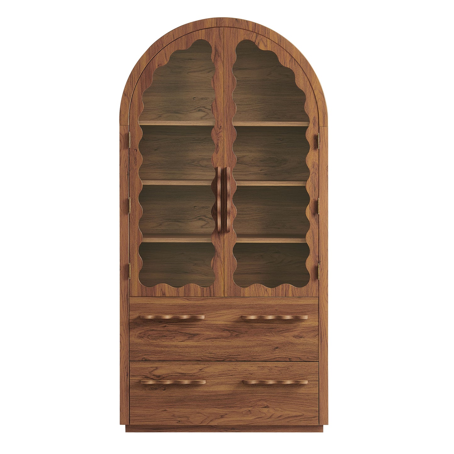 Rory 76 Inch Arched Kitchen Pantry Display Cabinet by Modway