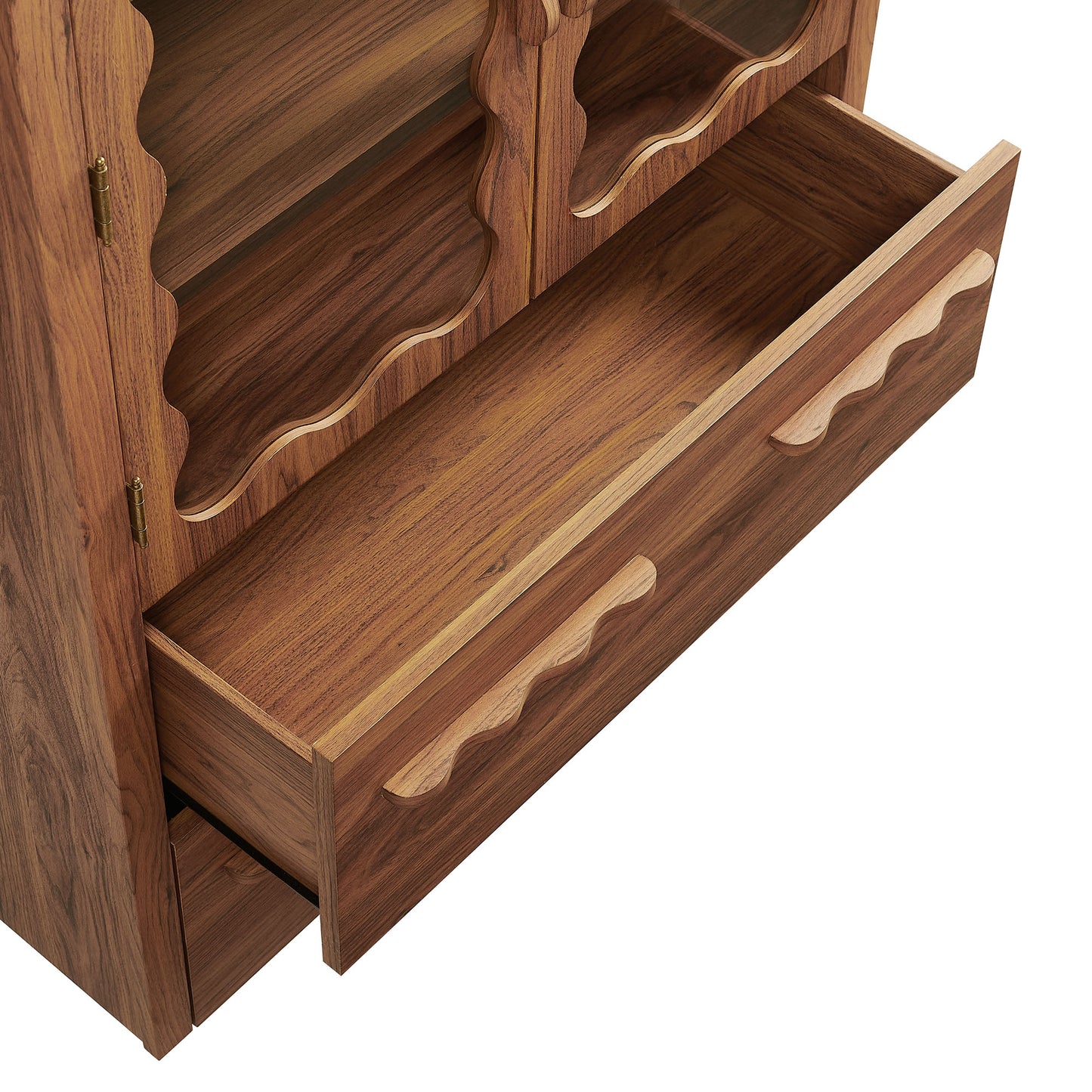Rory 76 Inch Arched Kitchen Pantry Display Cabinet by Modway