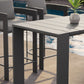 Tahoe 59 Inch Rectangle Outdoor Patio Aluminum Bar Table by Modway