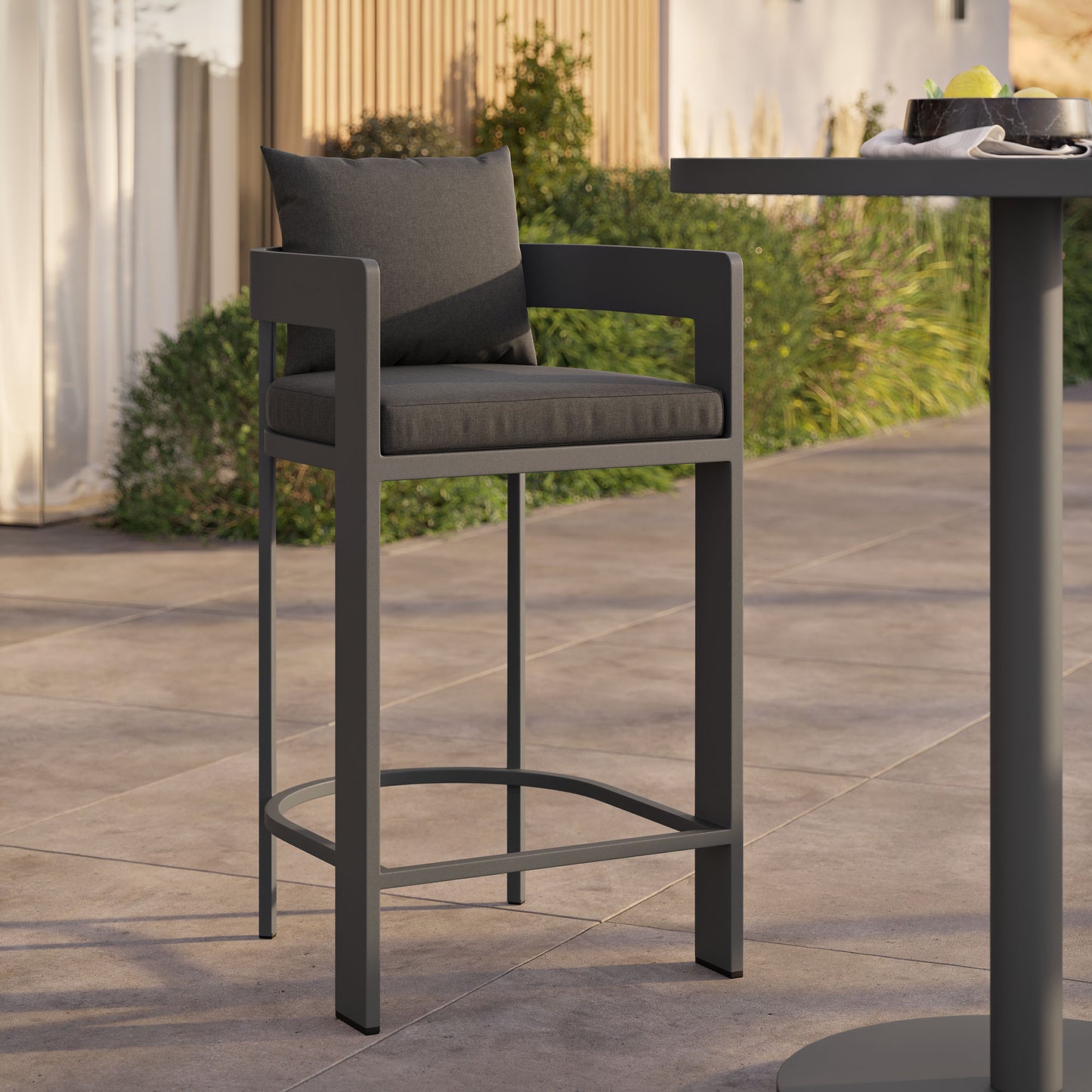 Tahoe Outdoor Patio Patio Aluminum Bar Chair by Modway