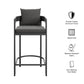 Tahoe Outdoor Patio Patio Aluminum Bar Chair by Modway