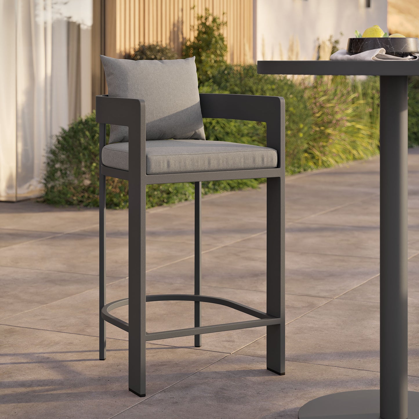 Tahoe Outdoor Patio Patio Aluminum Bar Chair by Modway