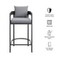 Tahoe Outdoor Patio Patio Aluminum Bar Chair by Modway
