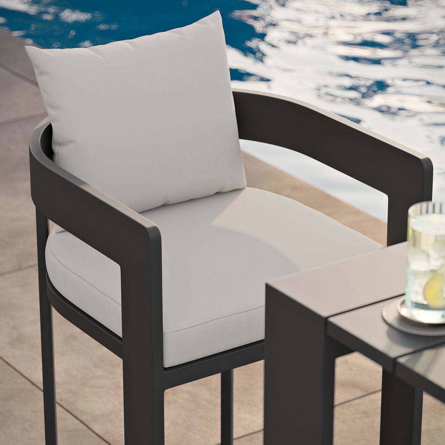 Tahoe Outdoor Patio Patio Aluminum Bar Chair by Modway