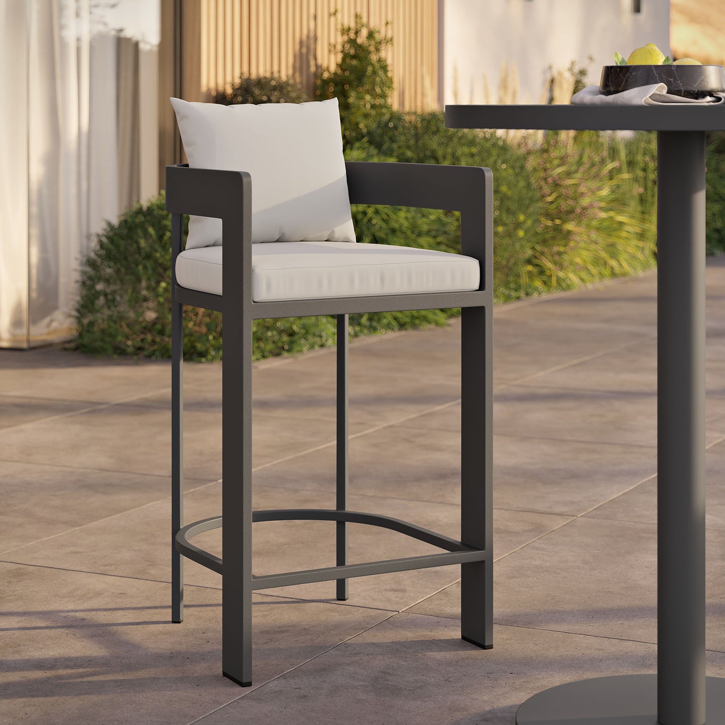 Tahoe Outdoor Patio Patio Aluminum Bar Chair by Modway