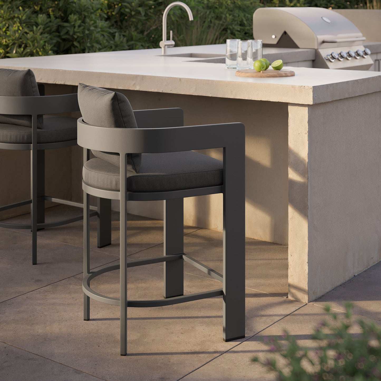 Tahoe Outdoor Patio Patio Aluminum Counter Stool by Modway