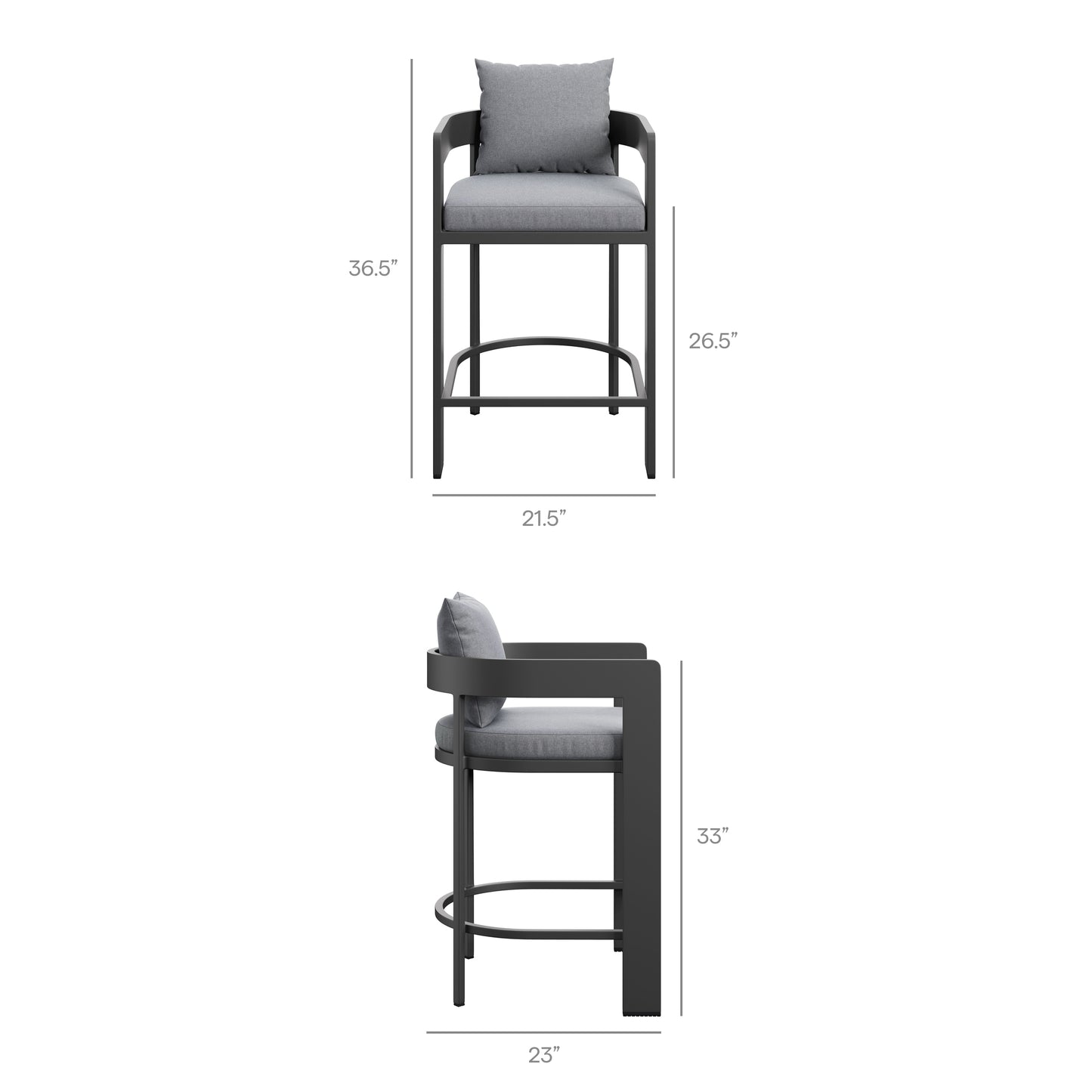 Tahoe Outdoor Patio Patio Aluminum Counter Stool by Modway