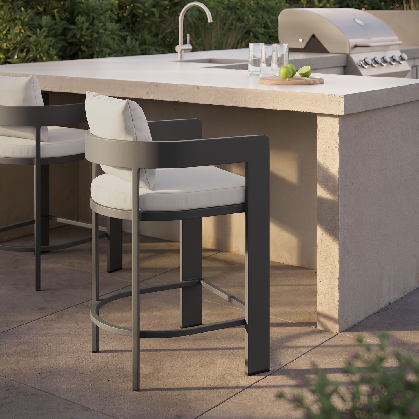 Tahoe Outdoor Patio Patio Aluminum Counter Stool by Modway