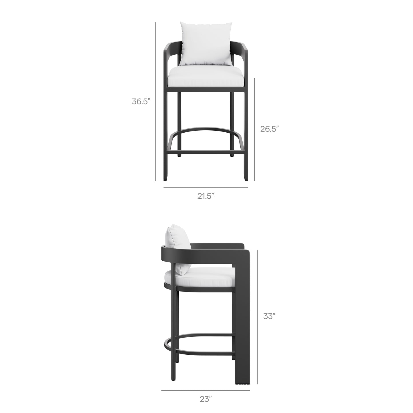 Tahoe Outdoor Patio Patio Aluminum Counter Stool by Modway