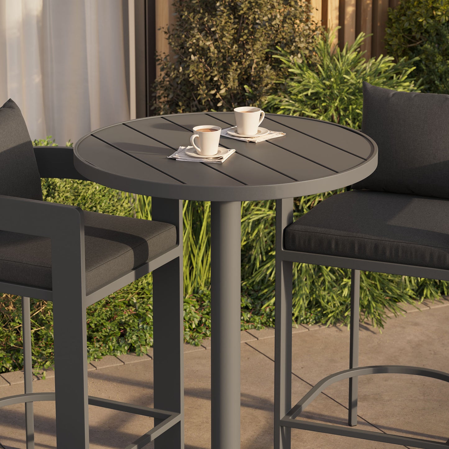 Tahoe 3-Piece Outdoor Patio Aluminum Bar Set by Modway