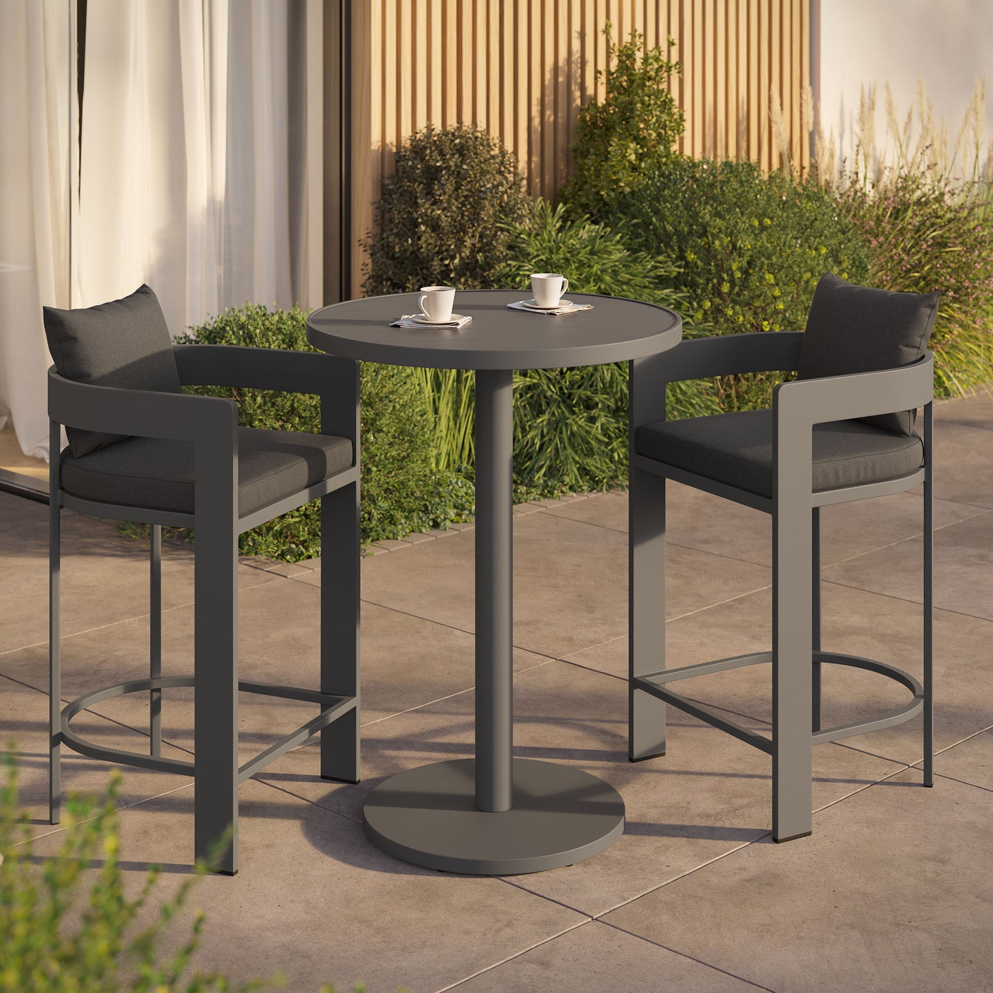 Tahoe 3-Piece Outdoor Patio Aluminum Bar Set by Modway