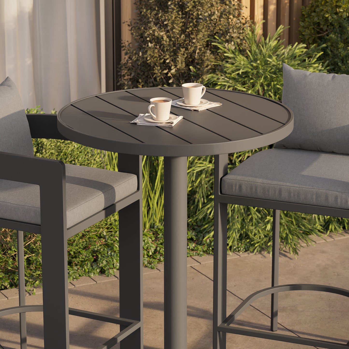 Tahoe 3-Piece Outdoor Patio Aluminum Bar Set by Modway