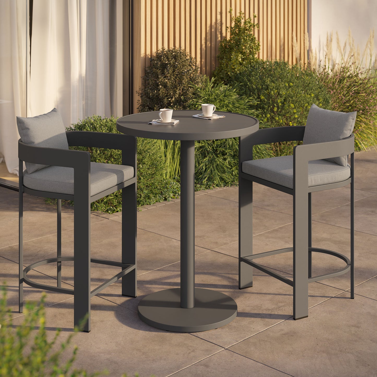 Tahoe 3-Piece Outdoor Patio Aluminum Bar Set by Modway