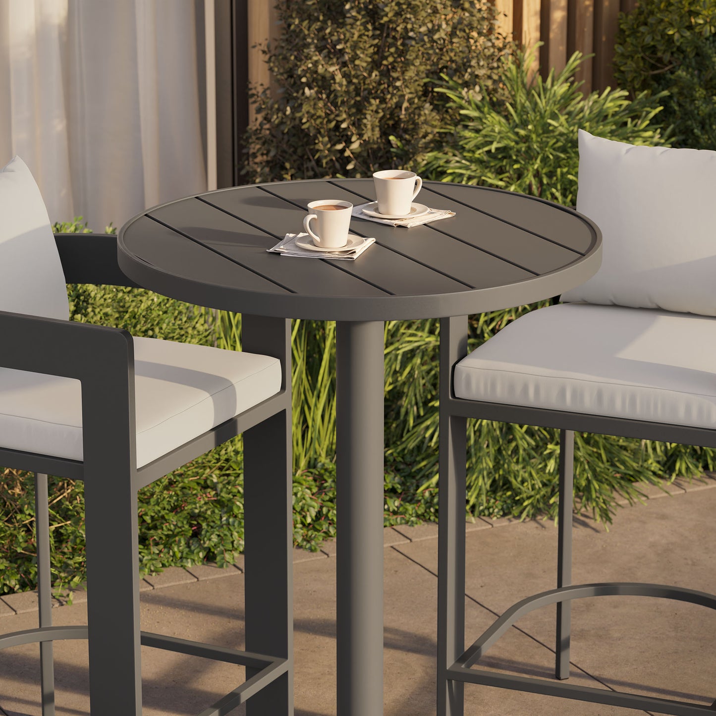 Tahoe 3-Piece Outdoor Patio Aluminum Bar Set by Modway
