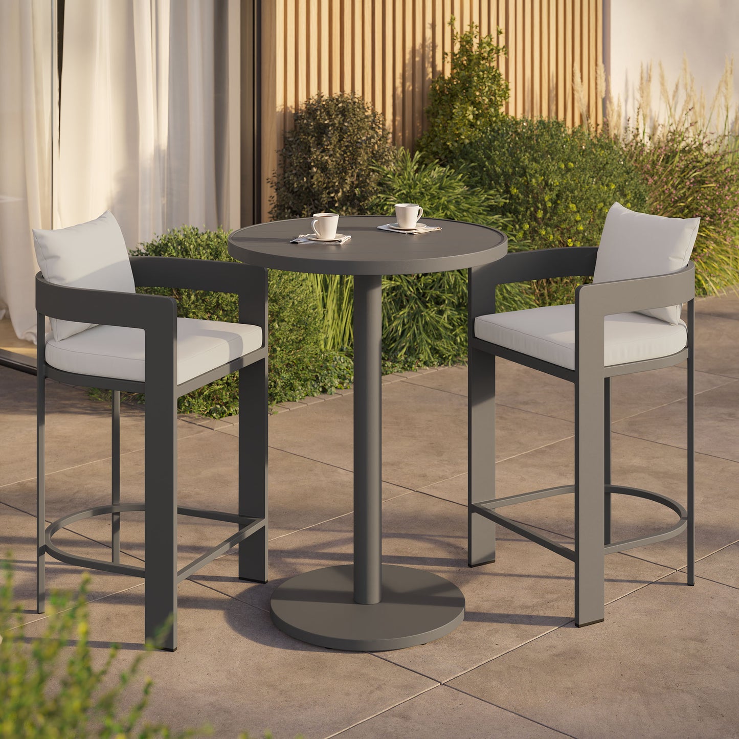 Tahoe 3-Piece Outdoor Patio Aluminum Bar Set by Modway