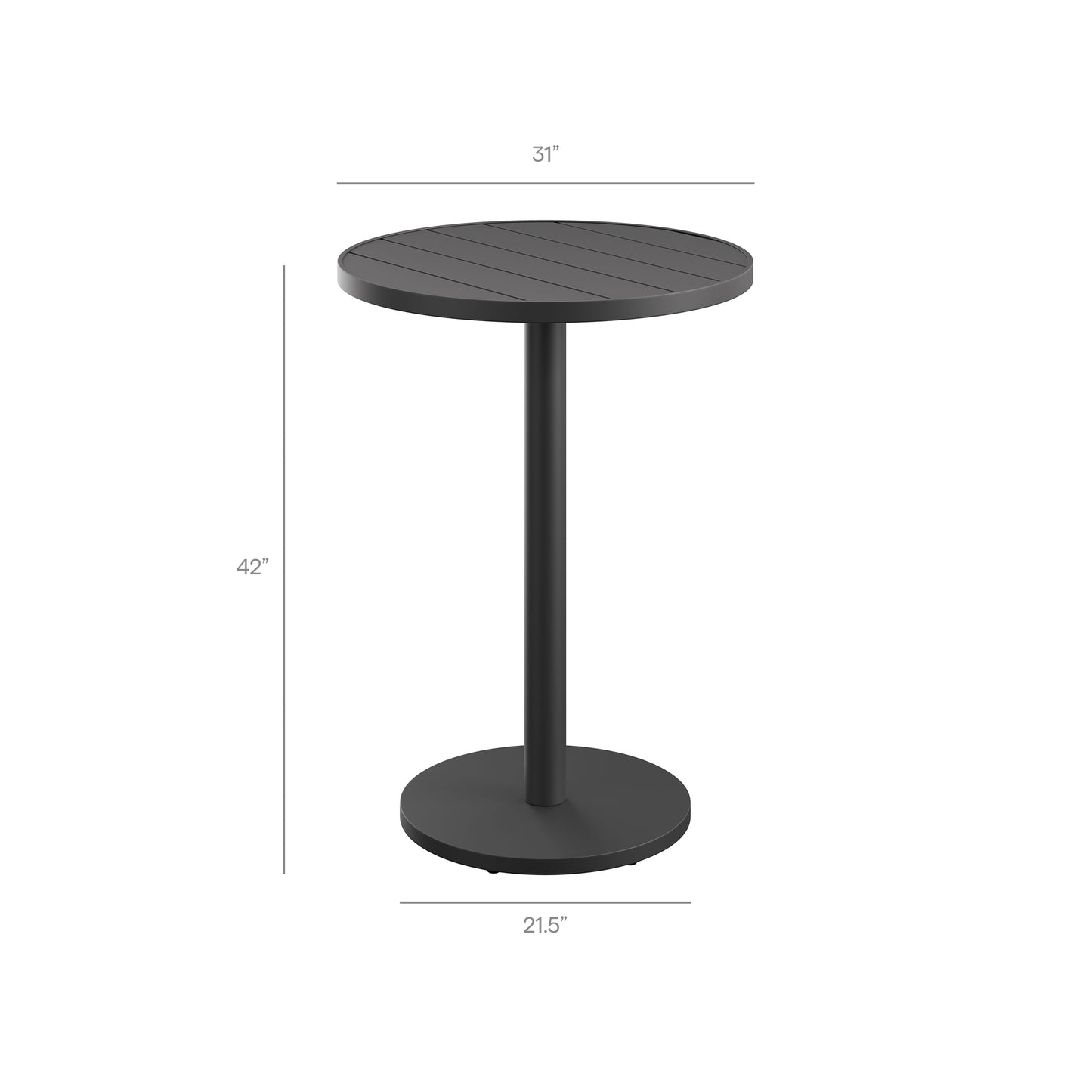 Tahoe 3-Piece Outdoor Patio Aluminum Bar Set by Modway