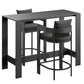 Tahoe 3-Piece Outdoor Patio Aluminum Bar Table Set by Modway
