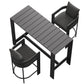 Tahoe 3-Piece Outdoor Patio Aluminum Bar Table Set by Modway