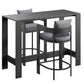Tahoe 3-Piece Outdoor Patio Aluminum Bar Table Set by Modway