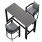 Tahoe 3-Piece Outdoor Patio Aluminum Bar Table Set by Modway