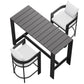 Tahoe 3-Piece Outdoor Patio Aluminum Bar Table Set by Modway