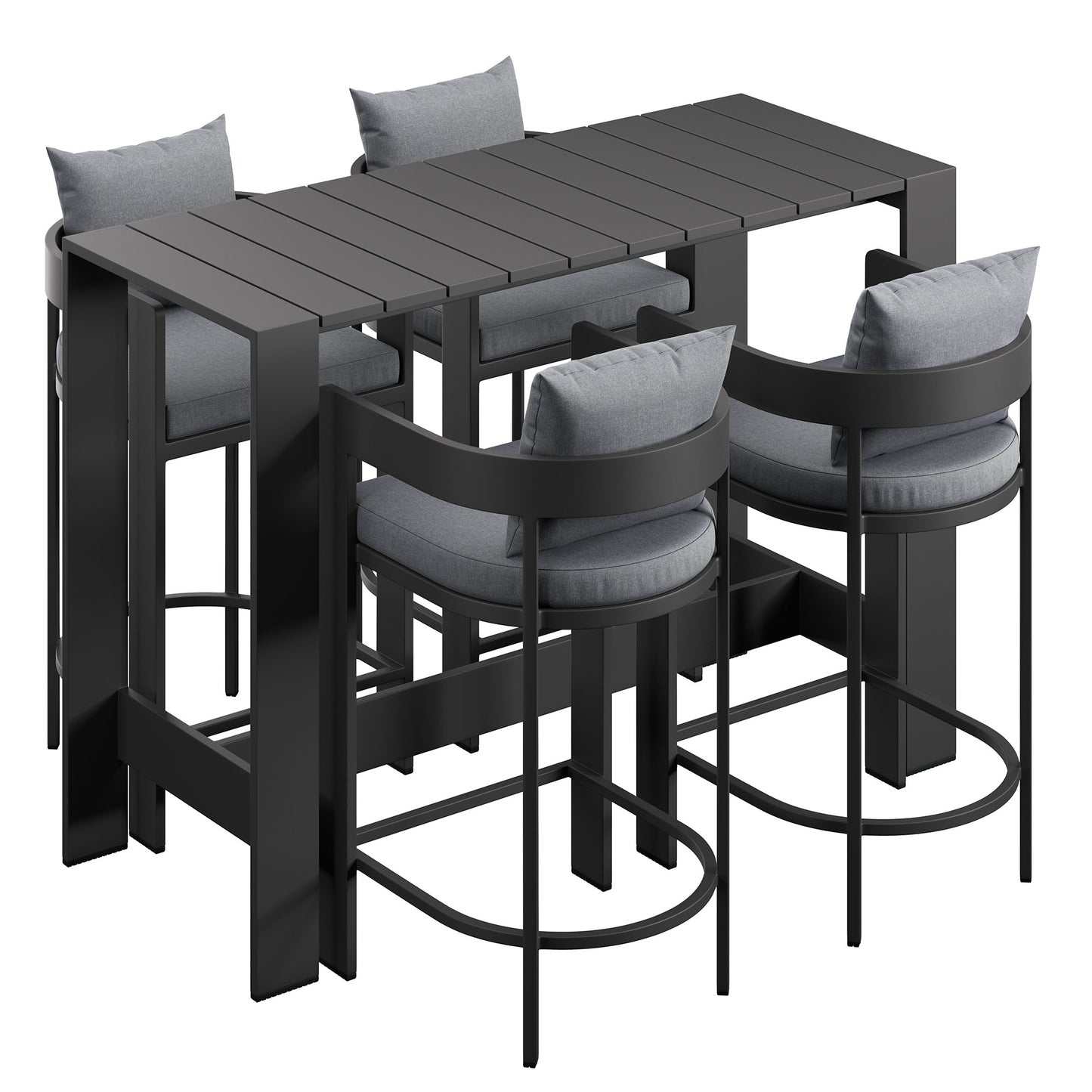 Tahoe 5-Piece Outdoor Patio Bar Table Set by Modway