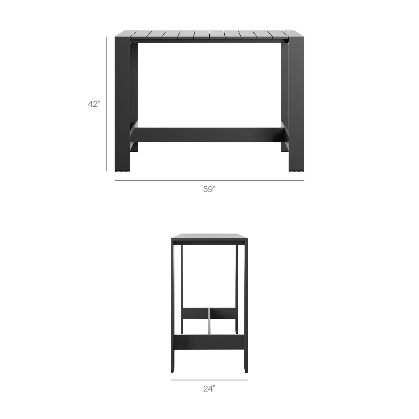 Tahoe 5-Piece Outdoor Patio Bar Table Set by Modway