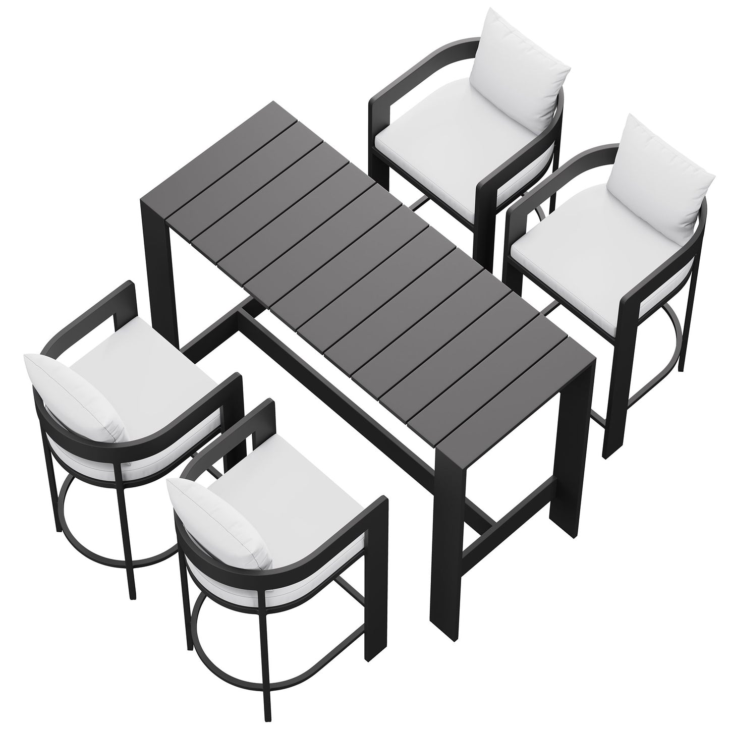 Tahoe 5-Piece Outdoor Patio Bar Table Set by Modway