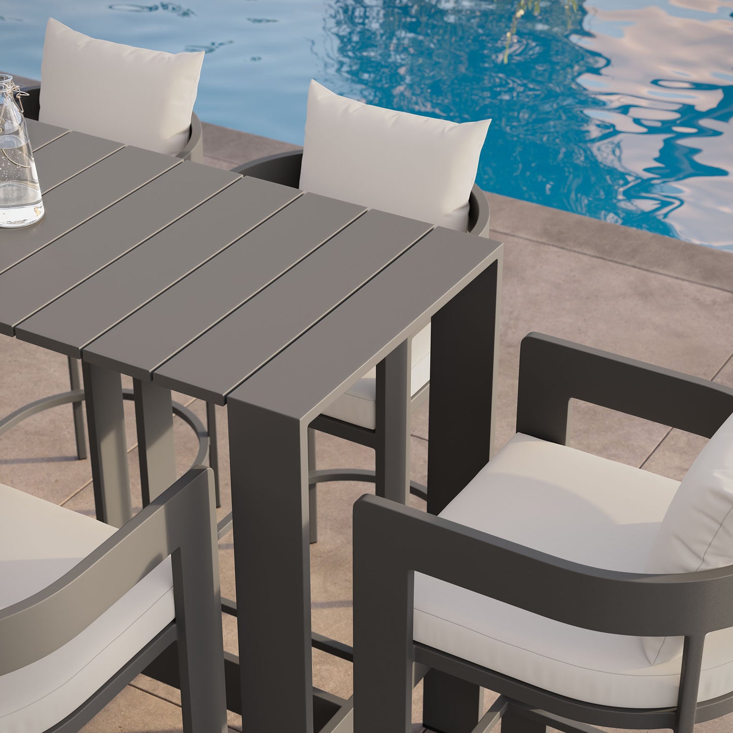 Tahoe 5-Piece Outdoor Patio Bar Table Set by Modway