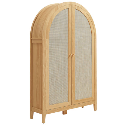 Calista 63 Inch Arched Storage Cabinet With Folding Desk by Modway