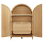 Calista 63 Inch Arched Storage Cabinet With Folding Desk by Modway