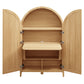 Calista 63 Inch Arched Storage Cabinet With Folding Desk by Modway