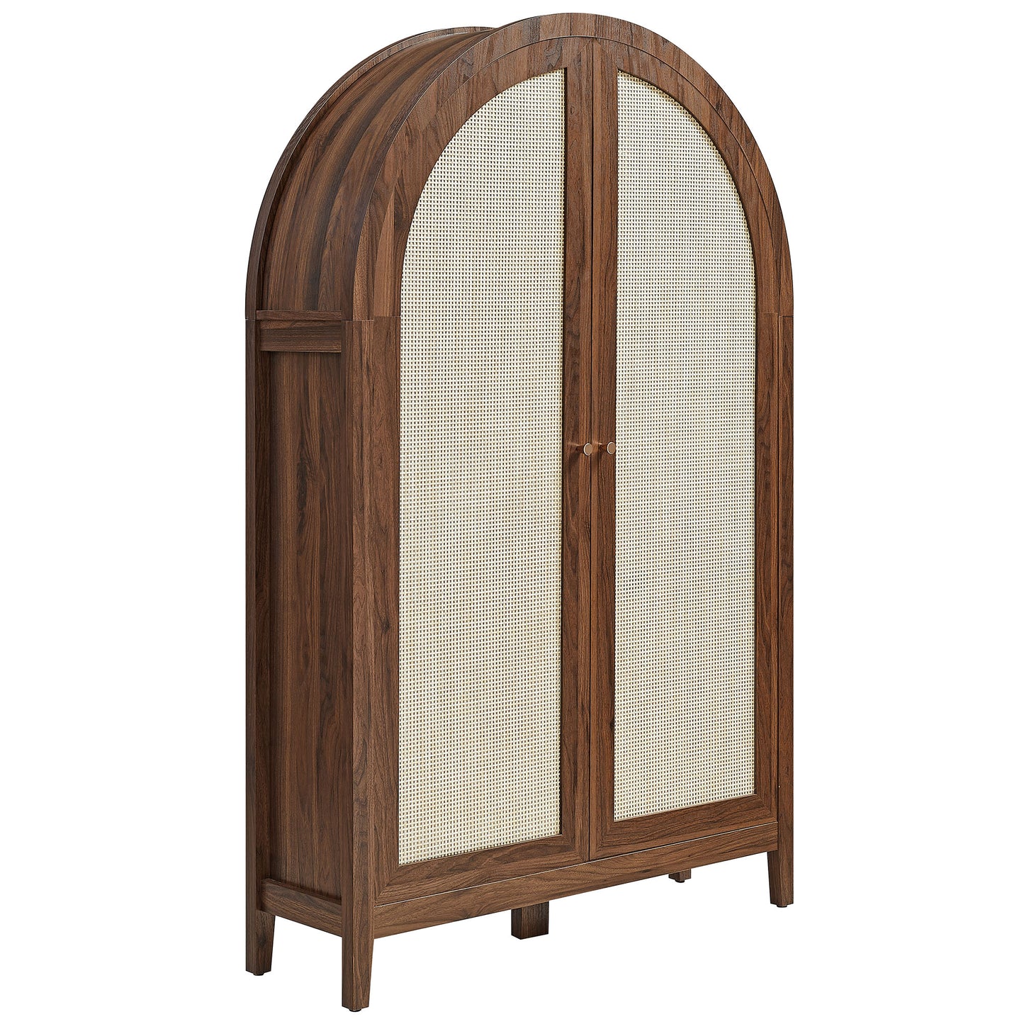 Calista 63 Inch Arched Storage Cabinet With Folding Desk by Modway