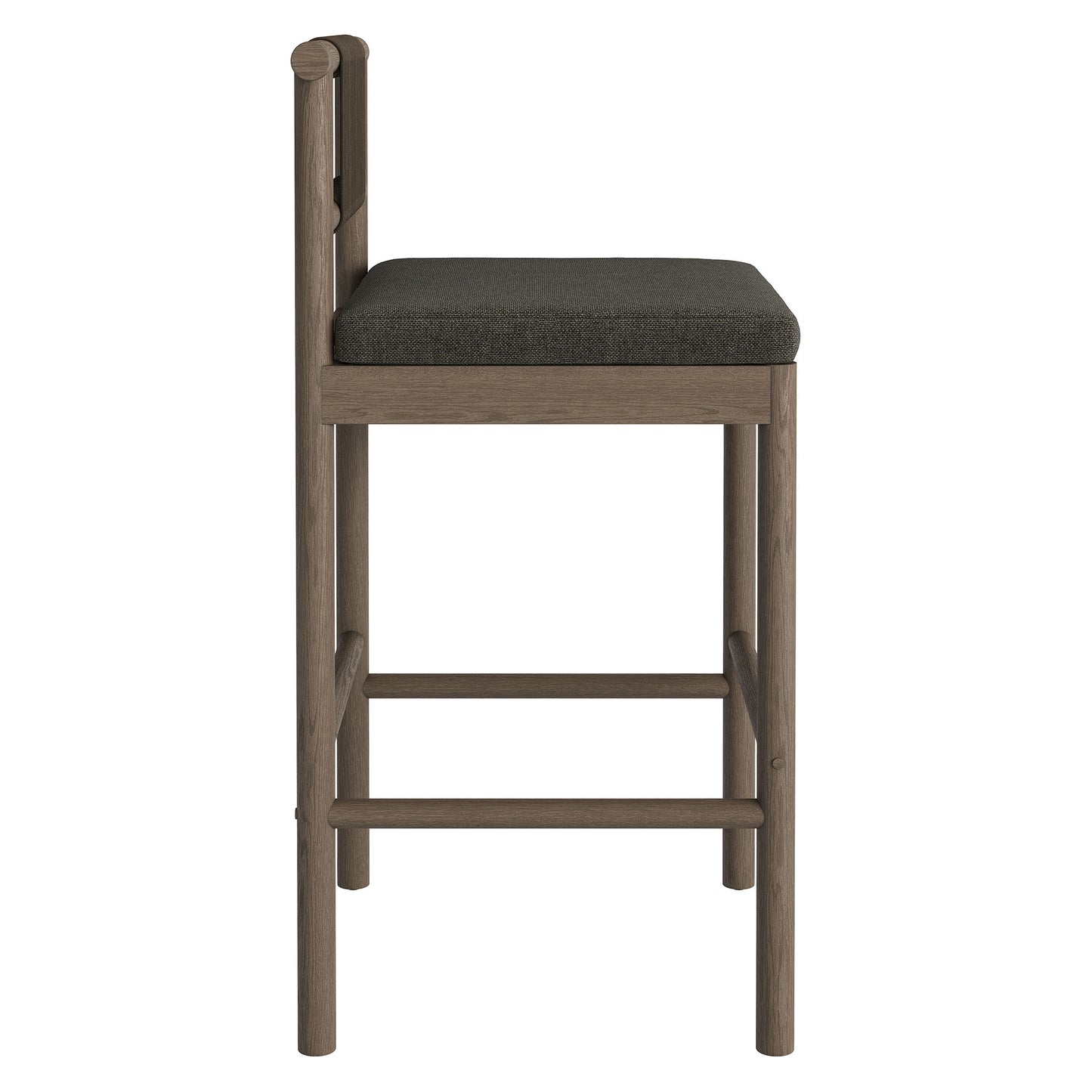 Eleni Outdoor Patio Teak Wood Bar Stools Set of 2 by Modway